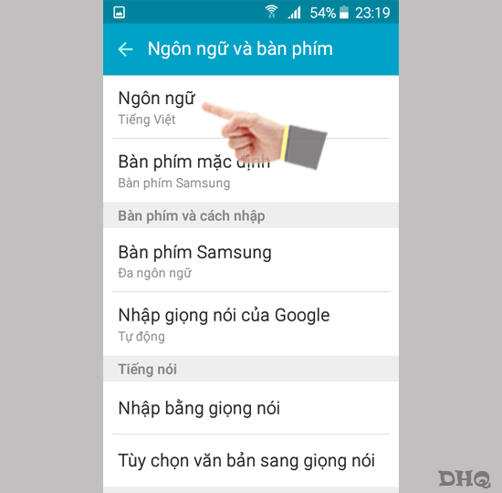 Chọn ngôn ngữ